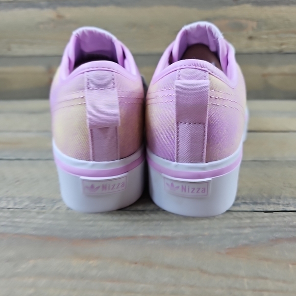 adidas Nizza Platform Women's Originals Shoes Bliss Lilac/Cloud White/Yellow - Picture 4 of 12